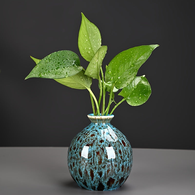 3pcs Blue Small Ceramic Flower Vases - Charming Matte Finish, Modern Boho Decor, Unique Mini Bud Vase Centerpieces For Home, Perfect For Coffee Table, Bookshelf, Mantel, Entrance