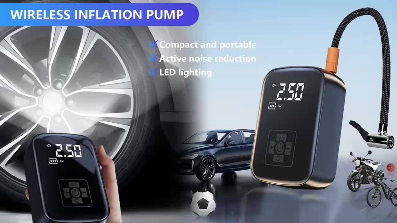 PCMOS AirPro — Compresor de Aire Portátil Inalámbrico para Auto y Moto