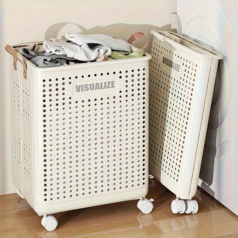Large Capacity Breathable Laundry Basket - Hygienic, Separate & Sort Dirty Clothes for Home Bathroom Organization