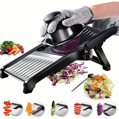 SlicePro BP — Mandolina Profesional de Acero Inoxidable (Diseño Ergonómico, Corte Preciso y Ajustable)