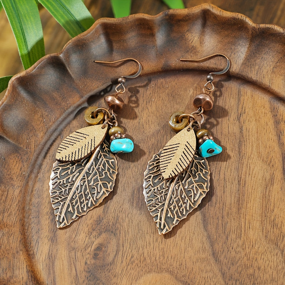 Boho Leaf — Set de Joyería Étnica Vintage (3 Piezas)