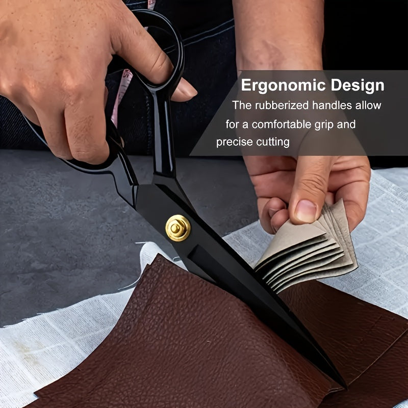 Professional Fabric Scissors - High Carbon Steel, Super Sharp Cutting Blades for Sewing and Crafting, Ideal for Cutting Cloth, Fabric, and Paper, Sewing Essentials | Professional Crafting Tools | Durable Fabric Scissors