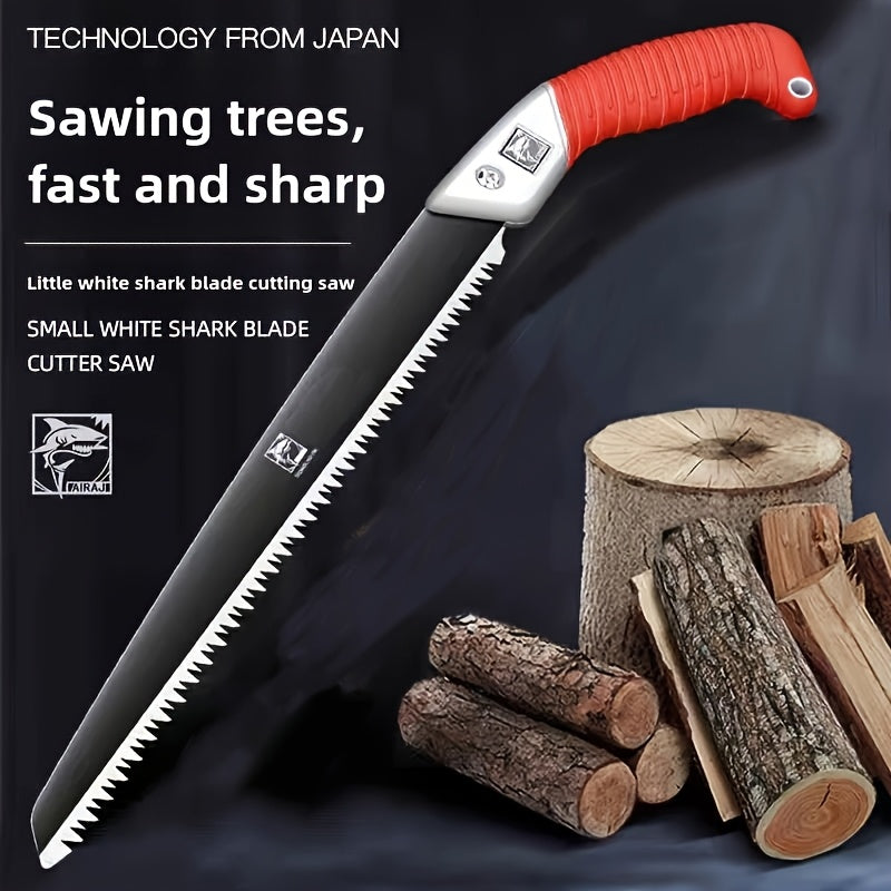1-Pack Heavy-Duty Manual handheld chainsaw - with Sharp Blade, Red Grip Handle for Tree Pruning, Logging, Firewood Cutting - Portable Chainsaw Saw for Professionals & Home Use - No Electricity Needed, Logging Equipment, Ergon