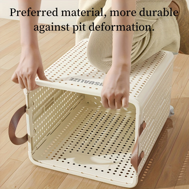 Large Capacity Breathable Laundry Basket - Hygienic, Separate & Sort Dirty Clothes for Home Bathroom Organization