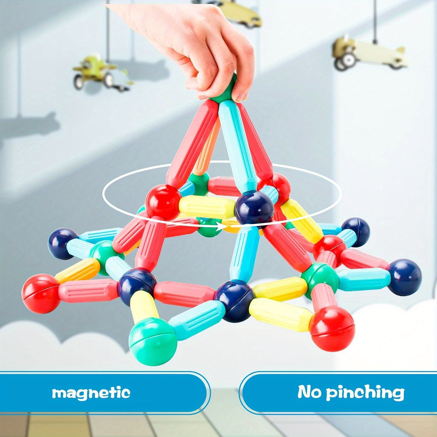 10-166pcs Magnetic Building Blocks for Kids: Magnetic Stick Game for 3 4 5 Years Old Toddlers - STEM Starter Toy for Kids Age 3-5 Preschool - Birthday Gift for Boys Girls