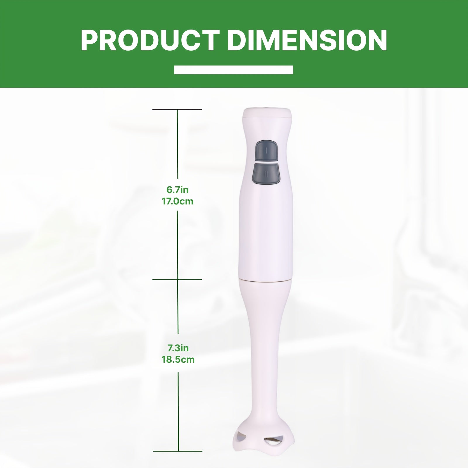 WANVOAPLS Electric Immersion Hand Blender,2- Speed Control One Hand, Kitchen Accessories, Mixer, Chopper, Ice Crushing, Removable Blending Stick for Easy Cleaning. for Purees, Smoothies, Shakes, Ivory, Soups, Sauces