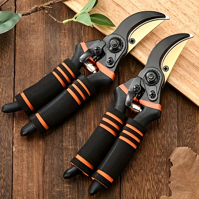 8.5-Inch Professional Bypass Pruning Shears - Ultra-Sharp Premium Garden Shears, Heavy-Duty Handheld Garden Fence Clippers with Ergonomic Black & Red Handles for Trimming Branches, Shrubs, and Hedges, Garden Shears for Cuttin