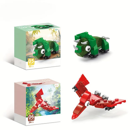 DinoFusion RF — Set de Construcción 10-en-1 con Dinosaurios (371 Piezas, Colores Mixtos)