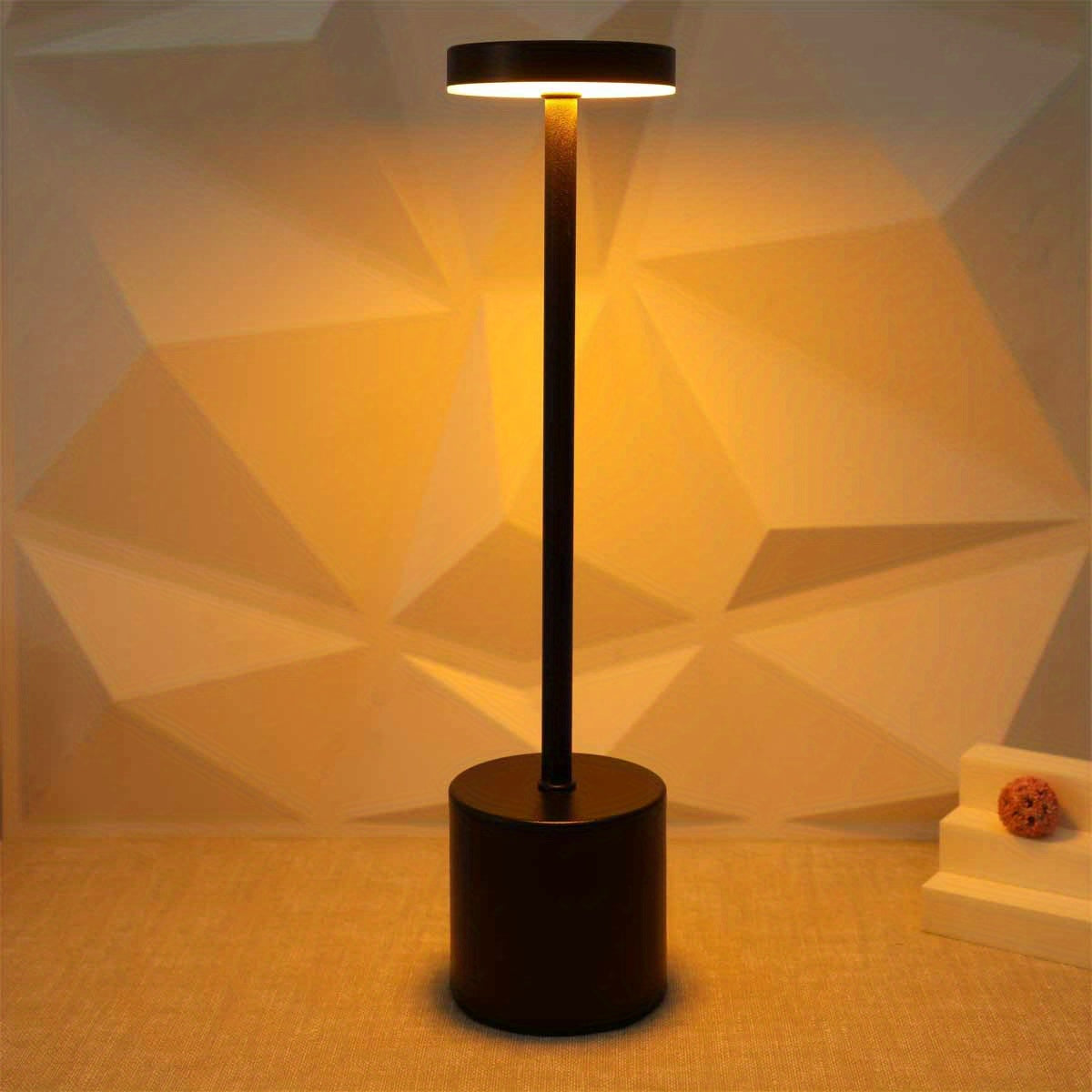 1pc Modern LED Desk Lamp with Touch Control - Rechargeable Lithium Battery, USB Charging, Adjustable Brightness, Uplight for Home, Office, Bar, and Bedroom Decor, Bar Light | Modern Desk Lamp | Touch Control Lamp, Desk Lamp