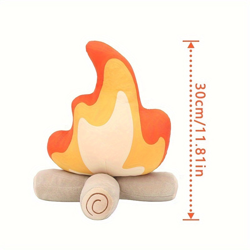 Cozy 29.97cm Bonfire Plush Toy - Soft, Cuddly Firewood Pillow for Camping & Room Decor | Perfect Gift for Family and Friends