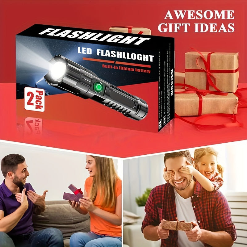 YANHUO BrightDuo — Set de 2 Linternas LED Recargables (350 lúmenes)
