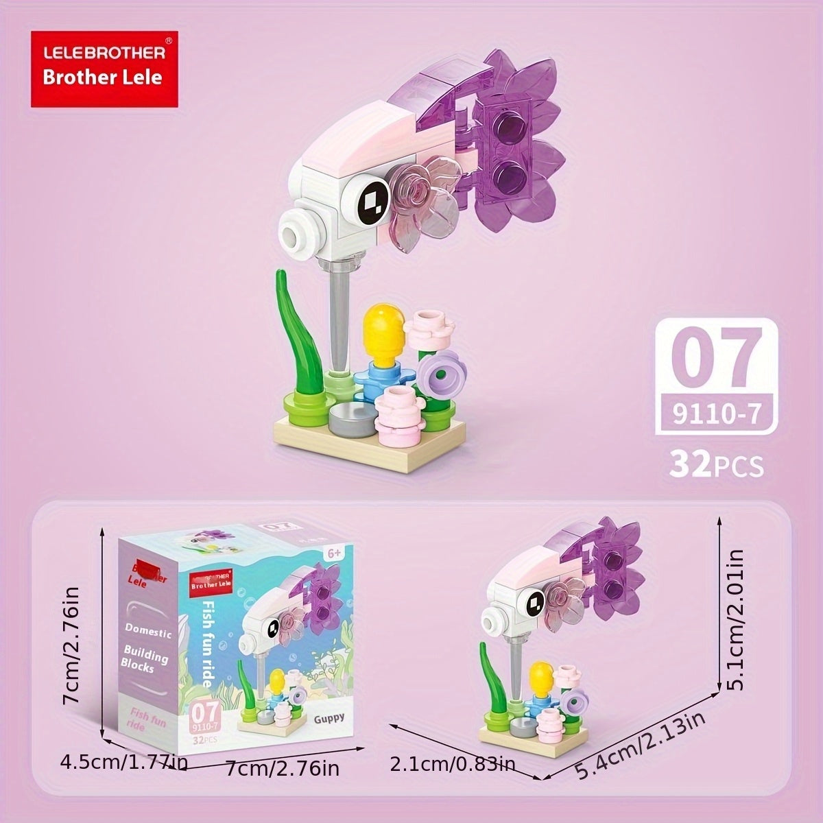 AquaBuild JB — Set de Construcción 10-en-1 con Peces Marinos (344 Piezas, Colores Mixtos)