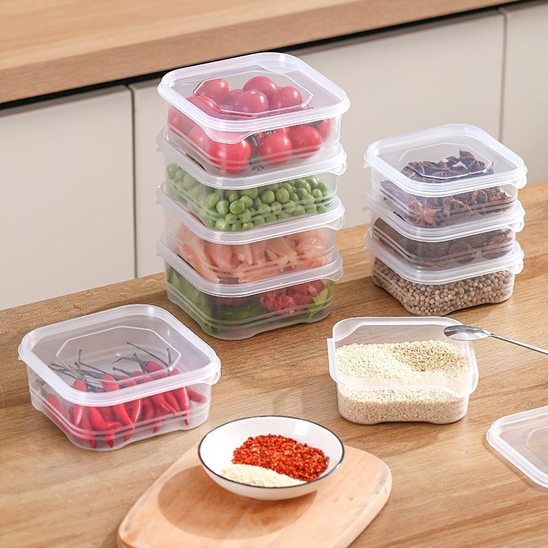 5-Pack Polypropylene Food Storage Containers, Leak-Proof &, Square Can Design for Rice, Grains, Nuts, Flour, Kitchen Organizer, Food Contact Safe