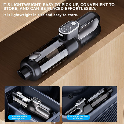 Suitu YE — Aspiradora Portátil Recargable para Auto y Hogar (13KPa, Sin Cable, USB, Filtro de Cartucho)